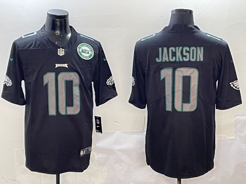 Men Philadelphia Eagles #10 Jackson 2025 Nike Fashion Impact Black Limited NFL Jersey style 3